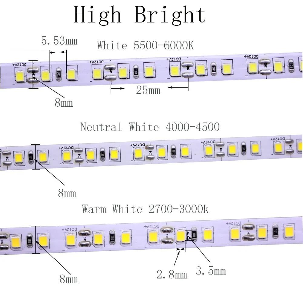 12v 24v 5m  2835 120LED/ 4000k ߼ ڿ   LED  Ʈ,  LED   DC12V